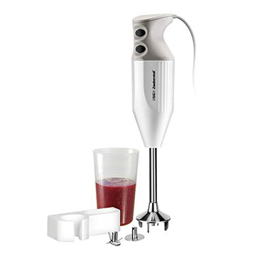 ESGE Magic Wand 90310 122 S, hand blender white, with accessories, 10,000 to 16,000 rpm, hand blender, blender, hand mixer, accessories, 140 watts, ergonomic handle design, twin switch, plug-in centering on sale